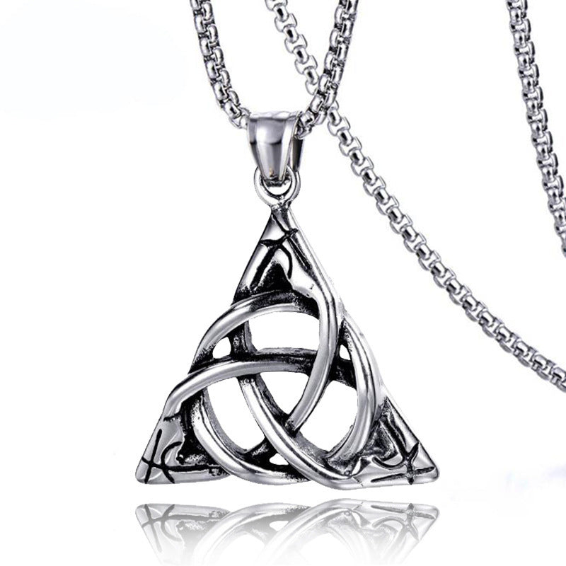 Wholesale Retro Hip Hop Stainless Steel Skull Necklace Bohemian Style